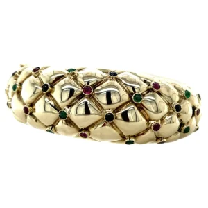 New Bangle met robijn, saffier en smaragd 12 krt Bangles | Armbanden Met Edelsteen