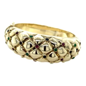 New Bangle met robijn, saffier en smaragd 12 krt Bangles | Armbanden Met Edelsteen