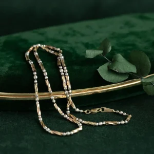 Fashion Bicolour gouden fantasie collier 14 krt Gouden Kettingen