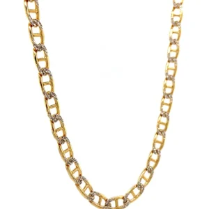 Fashion Bicolour gouden fantasie collier 14 krt Gouden Kettingen
