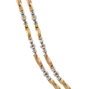 Fashion Bicolour gouden fantasie collier 14 krt Gouden Kettingen