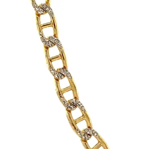 Fashion Bicolour gouden fantasie collier 14 krt Gouden Kettingen