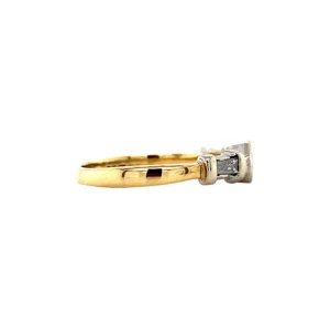 Clearance Bicolour gouden ring met diamant 18 krt Diamanten Ringen