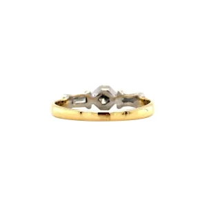 Clearance Bicolour gouden ring met diamant 18 krt Diamanten Ringen