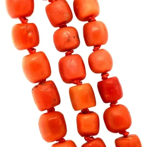 Best Bloedkoraal collier met gouden sluiting 14 krt Kettingen Met Edelsteen