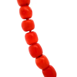 Hot Bloedkoraal collier met gouden sluiting 47 cm 14 krt Kettingen Met Edelsteen