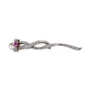 Fashion Broche met roze saffier en diamant 12 krt Broches