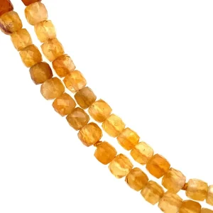 Hot Citrien collier met gouden sluiting 14 krt Kettingen Met Edelsteen