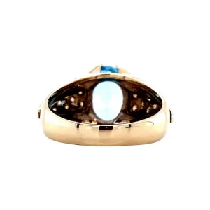 Hot Geelgouden ring met topaas en diamant 18 krt Diamanten Ringen | Ringen Met Edelsteen