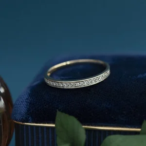 Outlet Gouden alliance ring met diamant 14 krt Diamanten Ringen