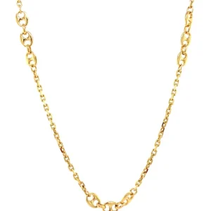 Best Gouden anker en koffieboon collier 18 krt Gouden Kettingen