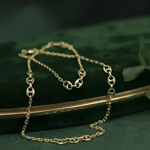Best Gouden anker en koffieboon collier 18 krt Gouden Kettingen