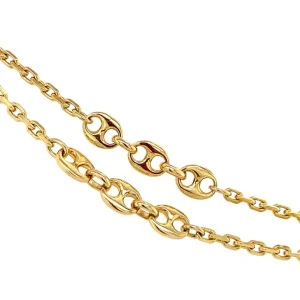 Best Gouden anker en koffieboon collier 18 krt Gouden Kettingen