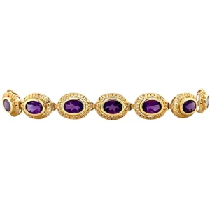 Outlet Gouden armband met amethist 14 krt Armbanden Met Edelsteen