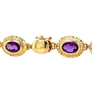 Outlet Gouden armband met amethist 14 krt Armbanden Met Edelsteen