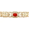 Sale Gouden armband met bloedkoraal 14 krt Armbanden Met Edelsteen