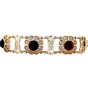 Outlet Gouden armband met granaat 14 krt Armbanden Met Edelsteen