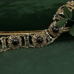 Outlet Gouden armband met granaat 14 krt Armbanden Met Edelsteen
