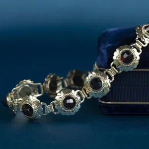 Outlet Gouden armband met granaat 14 krt Armbanden Met Edelsteen