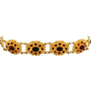 Online Gouden armband met granaat 14 krt Armbanden Met Edelsteen