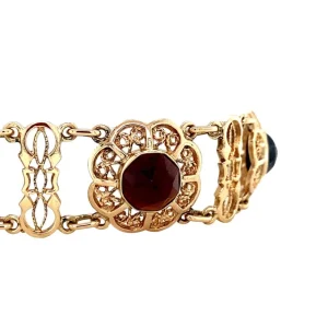 Outlet Gouden armband met granaat 14 krt Armbanden Met Edelsteen