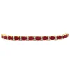 Online Gouden armband met robijn en diamant 18 cm 14 krt Armbanden Met Edelsteen