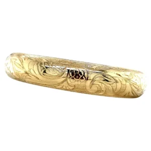 Discount Gouden bangle met gravure 14 krt Bangles