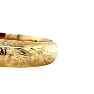 Discount Gouden bangle met gravure 14 krt Bangles