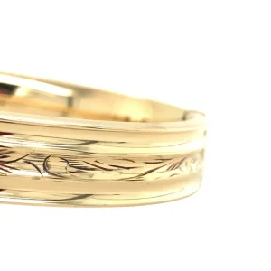 Fashion Gouden bangle met gravure 14 krt Bangles