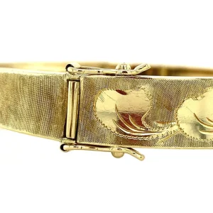 Fashion Gouden bangle met gravure 14 krt Bangles | Gouden Armbanden