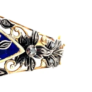 Sale Gouden bangle met roosdiamant en emaille 14 krt/925 Bangles | Armbanden Met Edelsteen