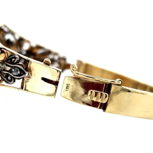 Sale Gouden bangle met roosdiamant en emaille 14 krt/925 Bangles | Armbanden Met Edelsteen