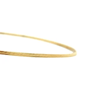 Outlet Gouden bewerkte rinkelarmband 14 krt Bangles