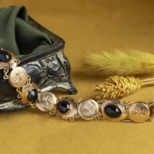 Sale Gouden bootjes armband met granaat 14 krt Armbanden Met Edelsteen