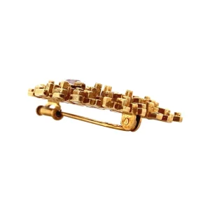 Sale Gouden broche met amethist 14 krt Broches
