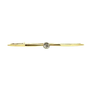 Discount Gouden broche met diamant 14 krt Broches