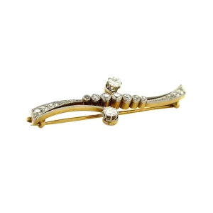 Best Gouden broche met diamant 14 krt Broches