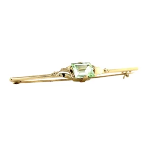 Fashion Gouden broche met groene spinel 14 krt Broches