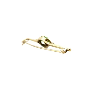 Fashion Gouden broche met groene spinel 14 krt Broches