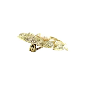 Sale Gouden broche met parel 14 krt Broches