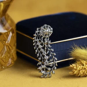 Best Gouden broche met roosdiamant 14 krt/925 Broches