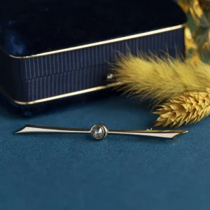 Outlet Gouden broche met roosdiamant 14 krt Broches