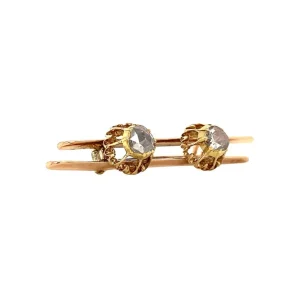 Sale Gouden broche met roosdiamant 14 krt Broches