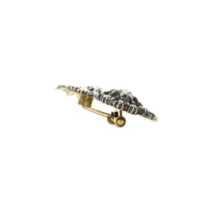 Best Gouden broche met roosdiamant 14 krt/925 Broches