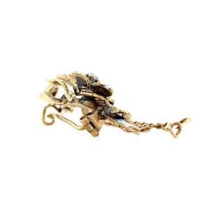 Outlet Gouden broche met roosdiamant 14 krt Broches