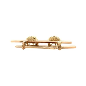 Sale Gouden broche met roosdiamant 14 krt Broches