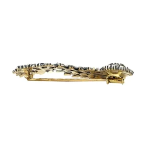 Best Gouden broche met roosdiamant 14 krt/925 Broches