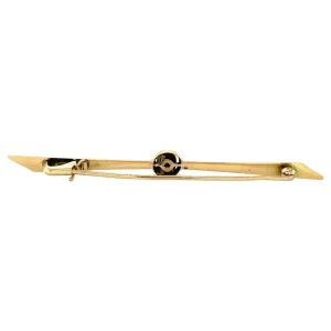 Outlet Gouden broche met roosdiamant 14 krt Broches