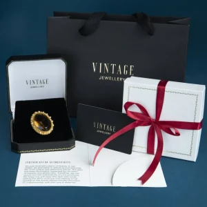 Outlet Gouden broche met roosdiamant 14 krt Broches