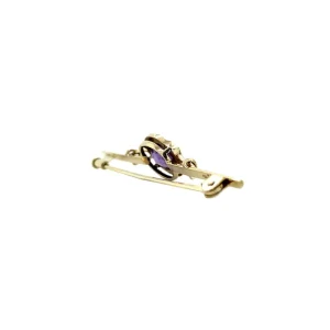 Outlet Gouden broche met saffier 14 krt Broches